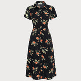 Glória - Must Lilled Midi Kleid