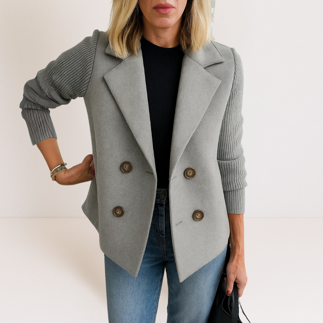 Marta - Elegantne Mantel Koos Kootud Varrukatega