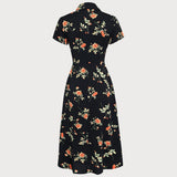 Glória - Must Lilled Midi Kleid
