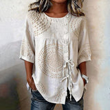 Adeele | Blouse Décontractée Vintage
