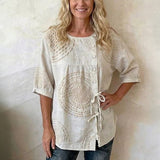 Adeele | Blouse Décontractée Vintage