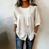 Adeele | Blouse Décontractée Vintage