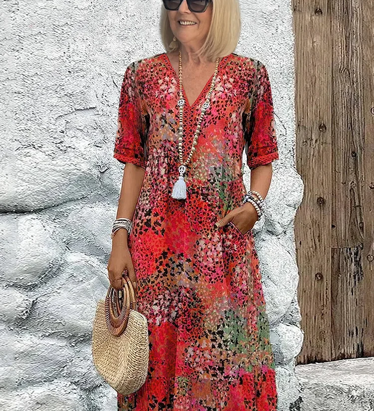Lia - Naiste Midi Kleid