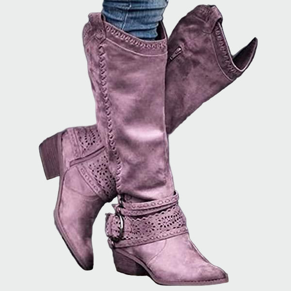 Retro nahk cowboy saapad